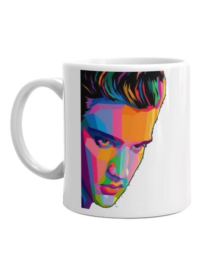 Buy Printed Ceramic Mug Pink/Orange/Green in Egypt