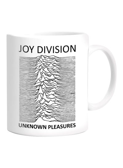 Buy Unknown Pleasures Printed Coffee Mug White/Black 350ml in Egypt