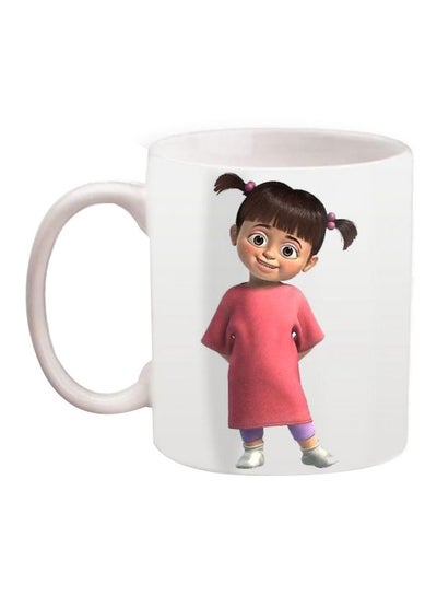 Buy Printed Ceramic Mug White/Pink/Brown in Egypt