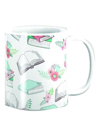 Buy Printed Porcelain Mug White/Green/Grey in Egypt