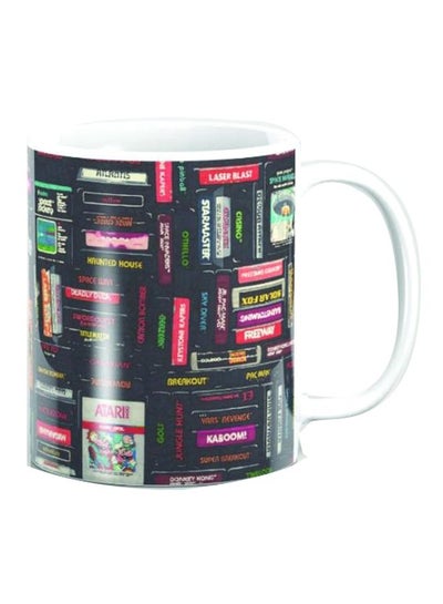 Buy Printed Ceramic Mug Black/Red/Green in Egypt