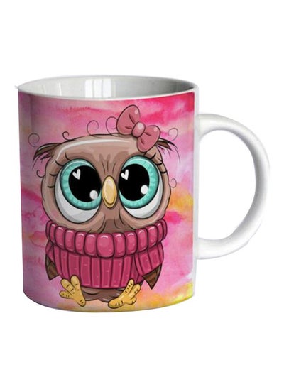 اشتري Owl Printed Mug وردي/بني/أصفر Standard في مصر