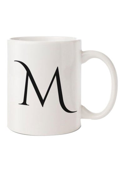 Buy Printed Ceramic Coffee Mug White/Black Standard in Egypt