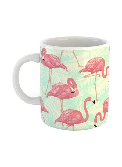 Buy Printed Porcelain Mug White/Green/Pink in Egypt