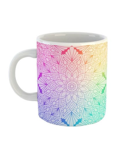 اشتري Printed Porcelain Mug Multicolour Standard في مصر