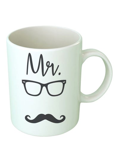 اشتري Mr. Printed Coffee Mug White/Black 11 أوقية في مصر