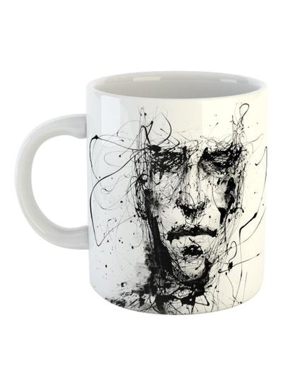 Buy Printed Porcelain Mug White/Black in Egypt