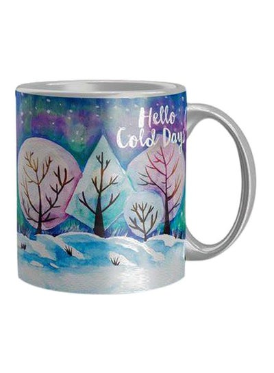 Buy Printed Ceramic Coffee Mug Blue/Pink/White One Size in Egypt