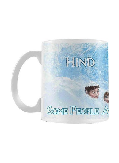 Buy Printed Ceramic Mug White/Blue in Egypt