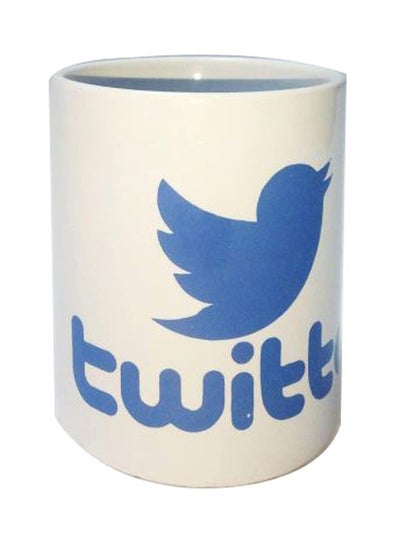 Buy Printed Porcelain Mug White/Blue in Egypt