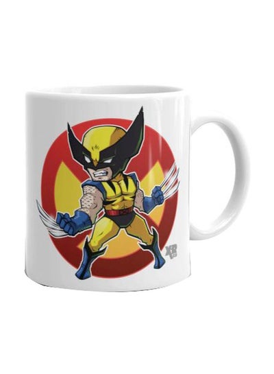 Buy Printed Ceramic Mug White/Red/Yellow in Egypt