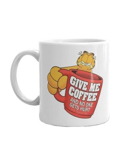 Buy Printed Ceramic Mug White/Red/Yellow in Egypt