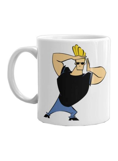 Buy Printed Ceramic Mug White/Beige/Black in Egypt