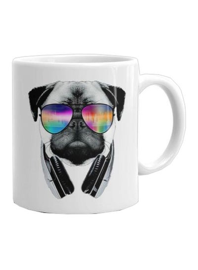 Buy Printed Ceramic Mug White/Black/Pink in Egypt