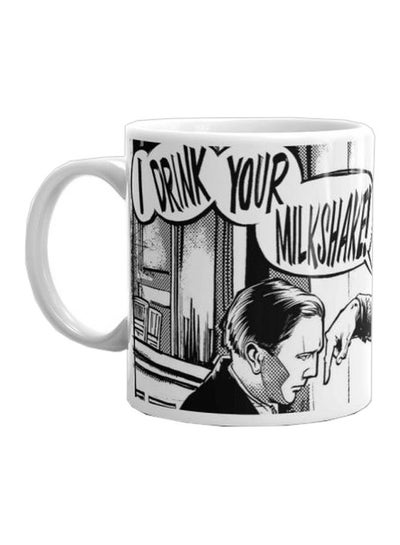 Buy Printed Ceramic Mug White/Black/Grey in Egypt