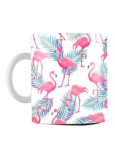 Buy Printed Coffee Mug White/Pink/Green One Size in Egypt