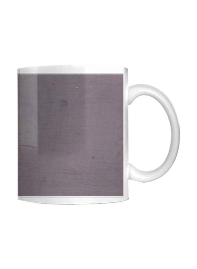 Buy Printed Ceramic Coffee Mug White/Grey in Egypt