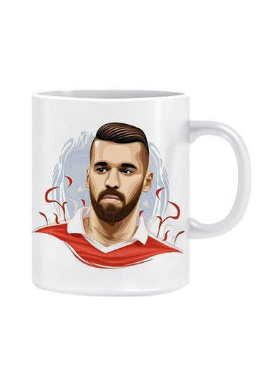 Buy Printed Ceramic Mug White/Red/Brown in Egypt