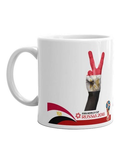 Buy Printed Coffee Mug White/Red/Black in Egypt