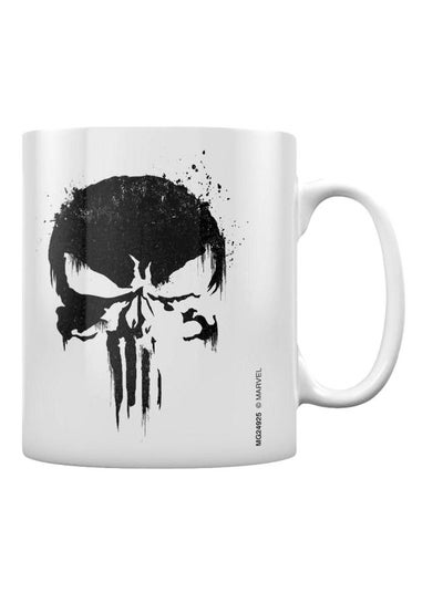 Buy Skull Printed Mug White/Black Standard in Egypt