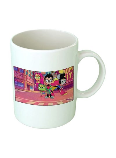 اشتري Teen Titans Printed Ceramic Mug أبيض/وردي/أخضر 350 مل في مصر