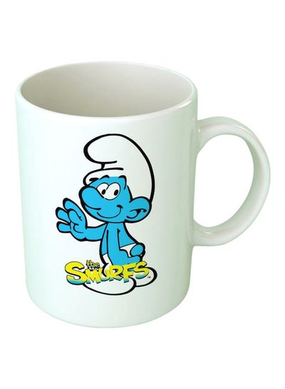 Buy Smurf Printed Mug White/Blue/Yellow Standard in Egypt