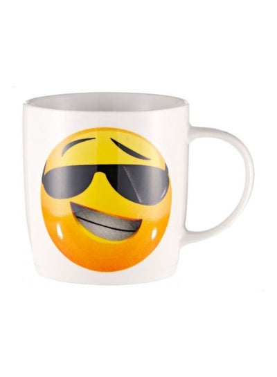 Buy Printed Ceramic Mug White/Yellow/Black in Egypt