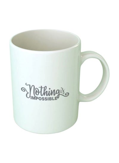 Buy Printed Ceramic Mug White/Grey in Egypt