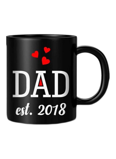 Buy Dad 2018 Printed Mug Black/White/Red in Egypt