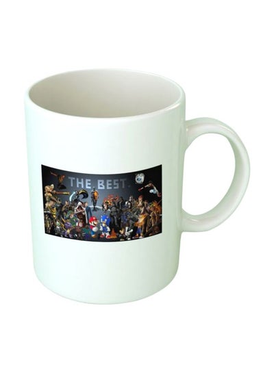 Buy Cartoon Printed Mug Grey/Red/Blue in Egypt