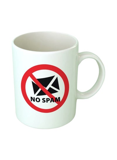 اشتري No Spam Printed Mug أبيض/أسود/أحمر Standard في مصر