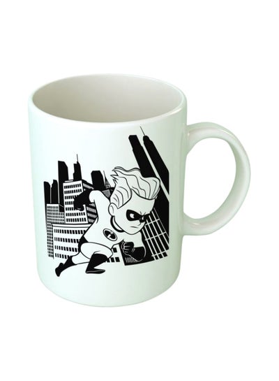 Buy Printed Coffee Mug White/Black 350ml in Egypt