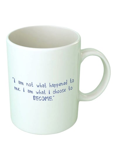 Buy Printed Ceramic Mug White/Blue in Egypt