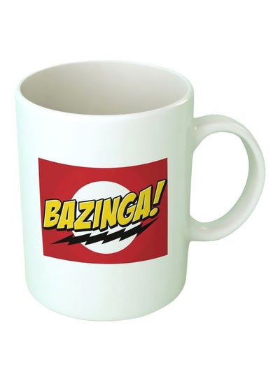 Buy Bazinga Printed Coffee Mug White/Red/Yellow Standard in Egypt