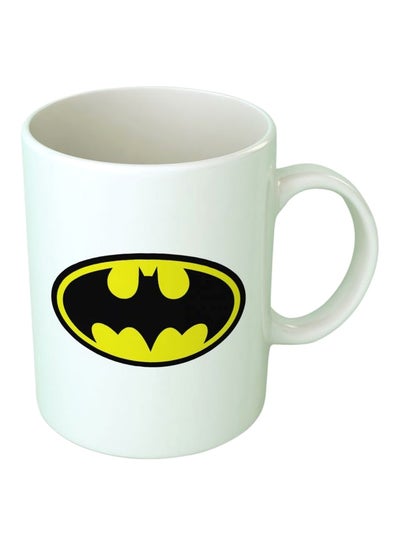 Buy Batman Printed Mug White/Black/Yellow 350ml in Egypt