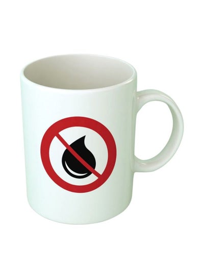 Buy Printed Ceramic Mug White/Red/Black in Egypt