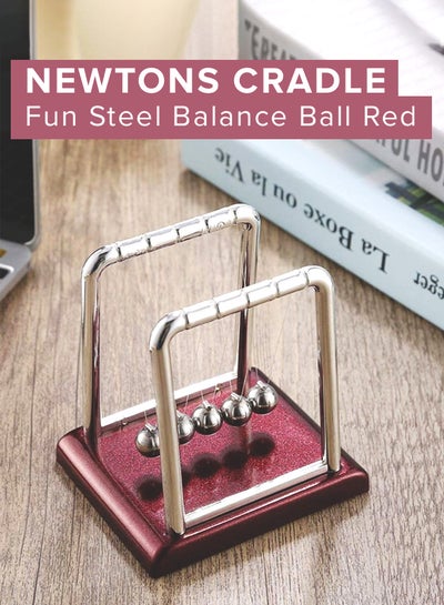 Buy Newtons Cradle Fun Steel Balance Ball Silver in UAE