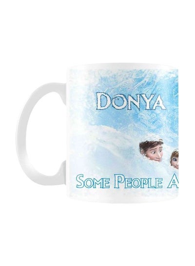 Buy Printed Ceramic Mug White/Blue/Beige in Egypt