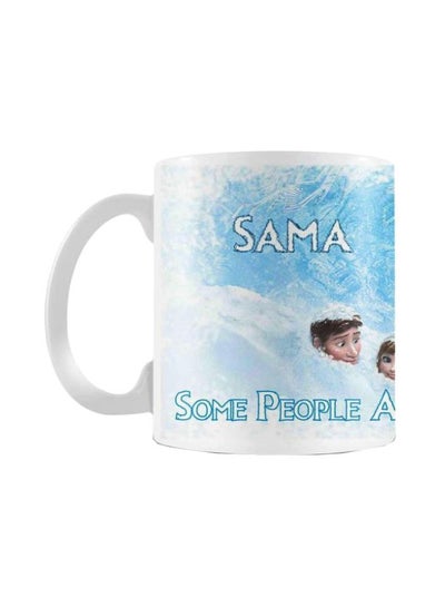 Buy Printed Ceramic Mug White/Blue in Egypt