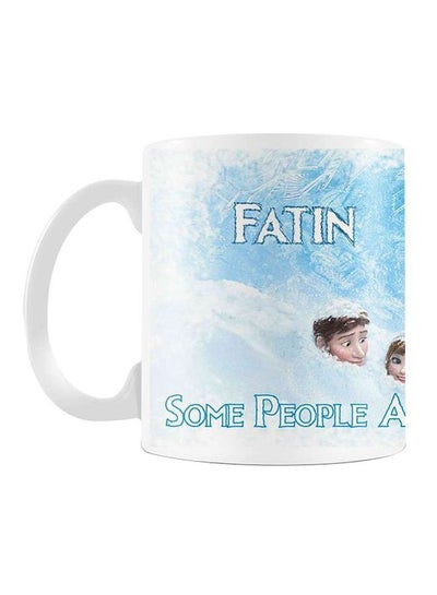 Buy Printed Ceramic Mug White/Blue in Egypt