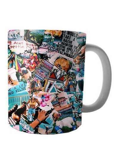 Buy Printed Ceramic Coffee Mug Multicolour Standard in Egypt