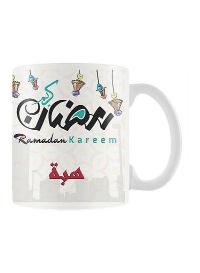 Buy Ramadan Kareem Printed Mug White/Black/Green in Egypt