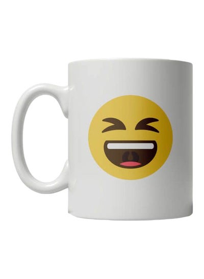 اشتري Emoji Printed Mug بني/أصفر/أبيض في مصر