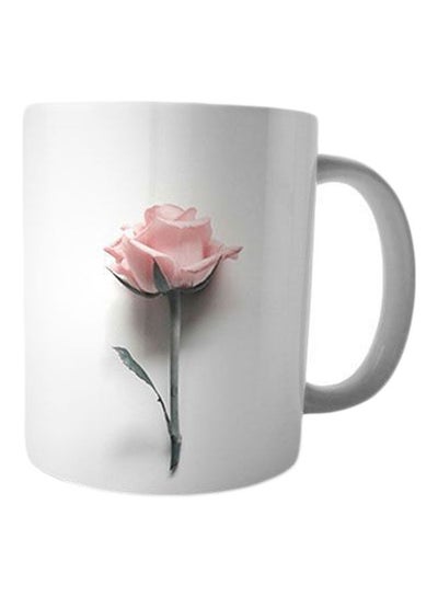 Buy Printed Ceramic Coffee Mug White/Pink/Green Standard in Egypt