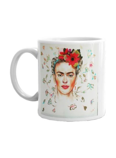 Buy Ceramic Printed Mug Red/Blue/Beige in Egypt