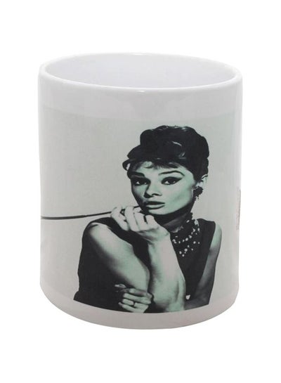 Buy Printed Ceramic Mug White/Black in Egypt