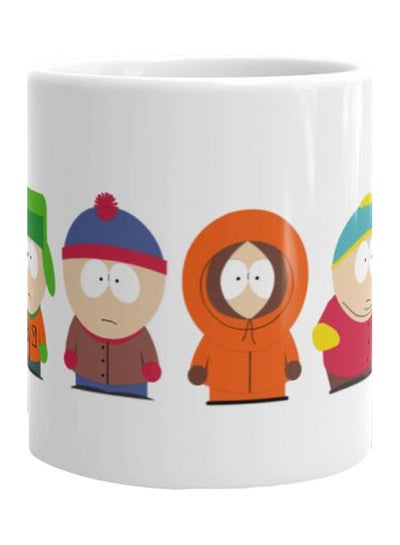 Buy Printed Ceramic Mug Orange/Red/Green in Egypt