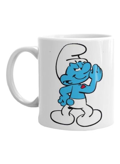 Buy Printed Ceramic Mug White/Blue/Black in Egypt