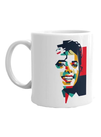 Buy Printed Ceramic Mug White/Red/Black in Egypt