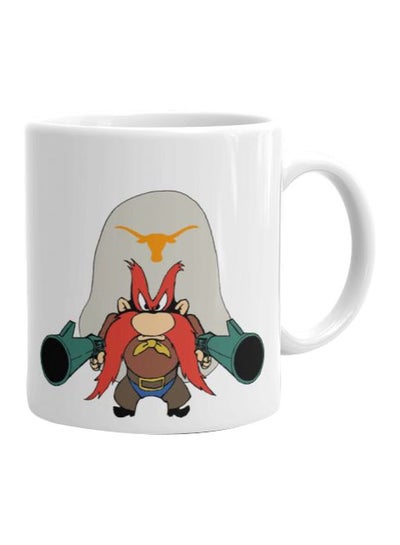 Buy Ceramic Printed Mug White/Red/Brown in Egypt